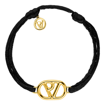 Paul Valentine Armband "Iconic" Messing (Farbe: schwarz / 14K vergoldet)