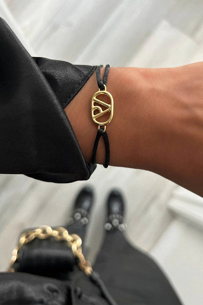 Paul Valentine Armband "Iconic" Messing (Farbe: schwarz / 14K vergoldet)