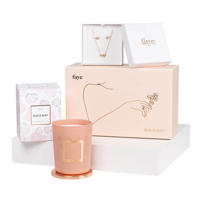 Paul Valentine Geschenkset "Ava&May X FAYE" Messing (Farbe: 18K rose vergoldet)