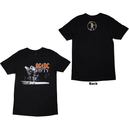 AC/DC T-Shirt "On Stage Fifty", Farbe: Schwarz, Größe: M (Fanartikel)