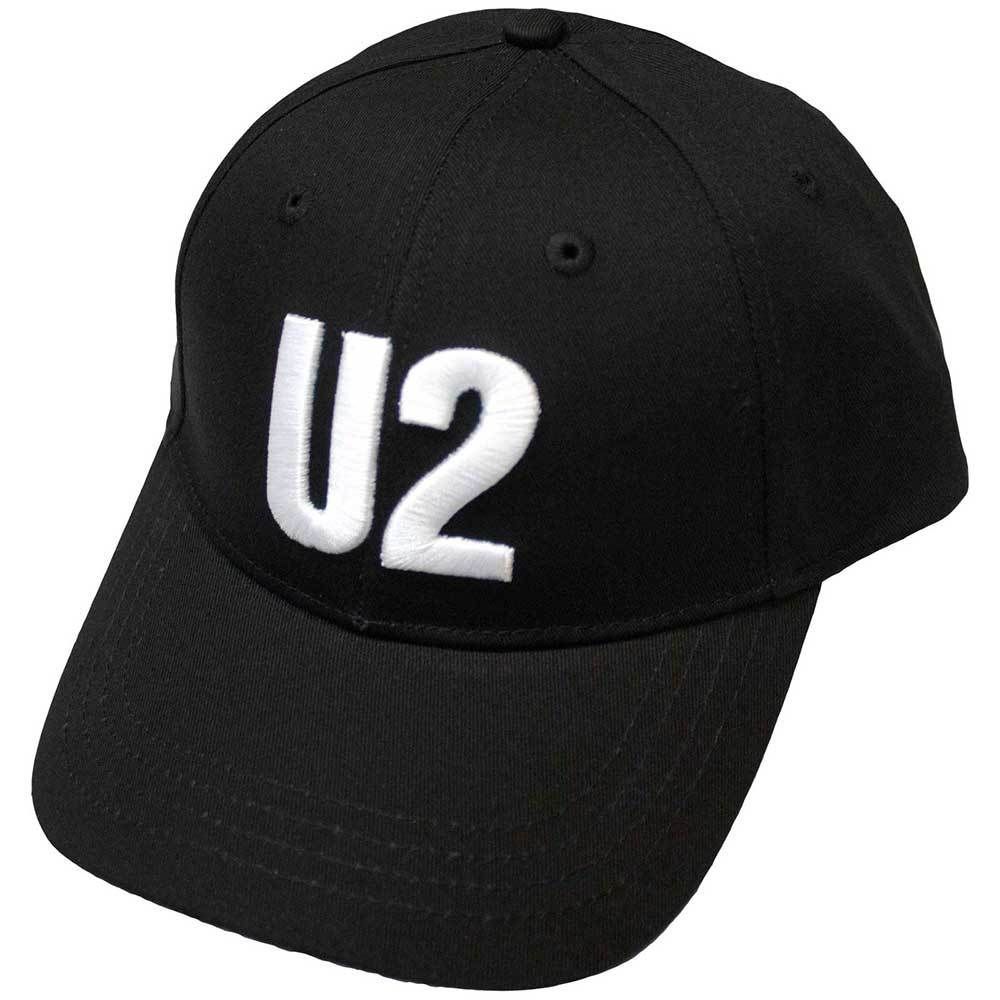 U2 Baseball Cap, "White Logo", Farbe: schwarz (Fanartikel)