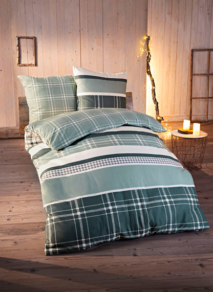 Renforcé Wende-Bettwäsche "Green" (Größe: 135 x 200 cm)