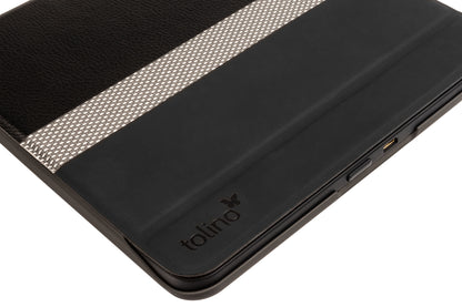 tolino epos 2, Schutztasche in Lederoptik (Farbe:schwarz/Streifen)