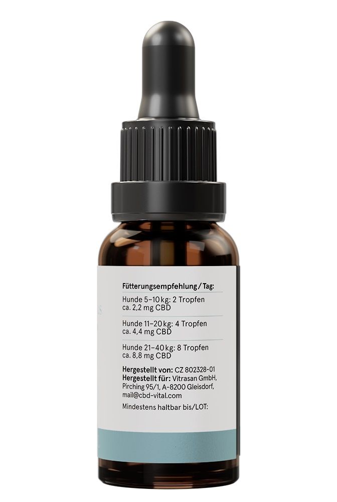 CBD Hanföl für Hunde von CBD VITAL (Inhalt: 20ml)