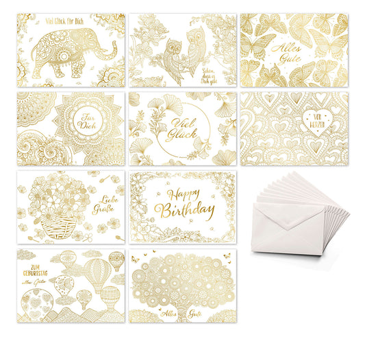 Ausmalkarten "Gute Wünsche" 20-teilig