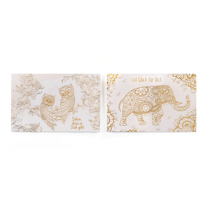 Ausmalkarten "Gute Wünsche" 20-teilig