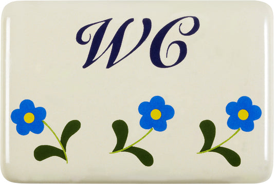 Schild 'WC, Türschild klebend'