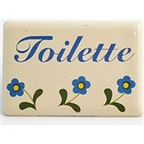 Schild 'Toilette, Türschild klebend'