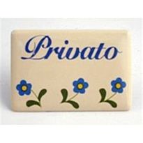 Schild 'Privato, Türschild klebend'