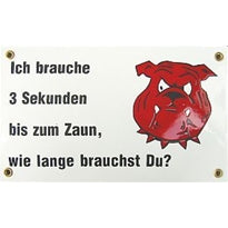Schild 'Ich brauche 3 Sekunden bis zum'