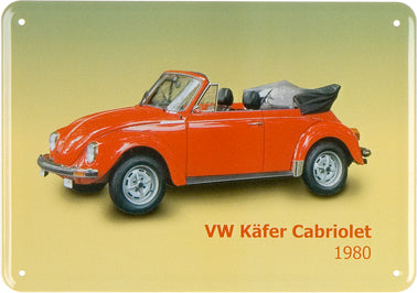Schild 'VW Käfer Cabriolet 1980'