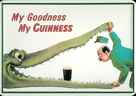 Schild 'My Goodness,My Guinness Krokodil'