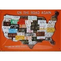 Schild 'On the road again'