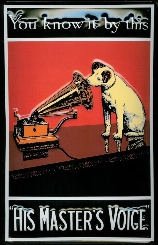 Schild 'His Masters Voice'
