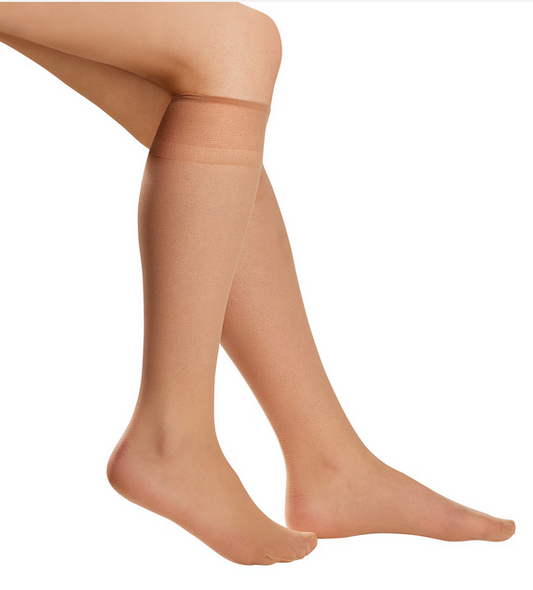 Diabetiker Kniestrümpfe, 5 Paar (Farbe: beige)