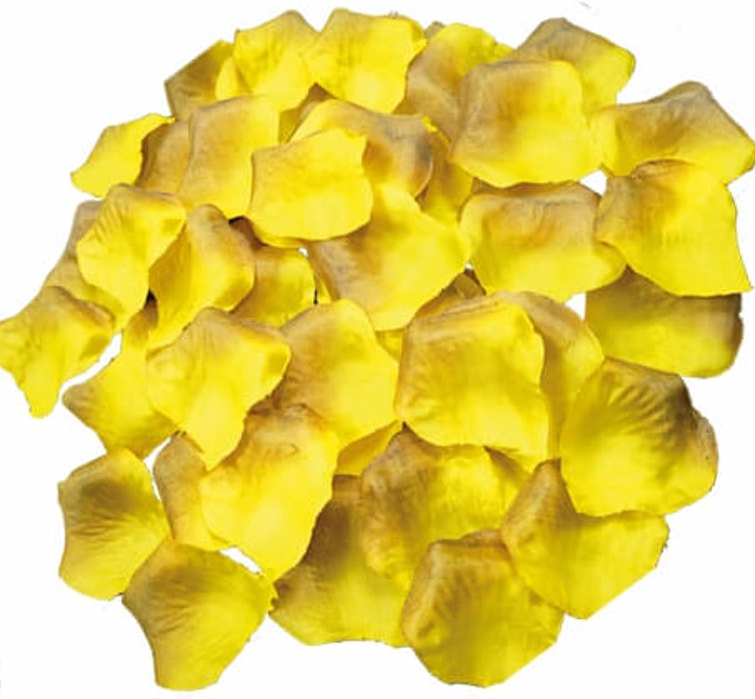 Rosenblüten-Blätter, gelb, schwarz (100 Stk.)