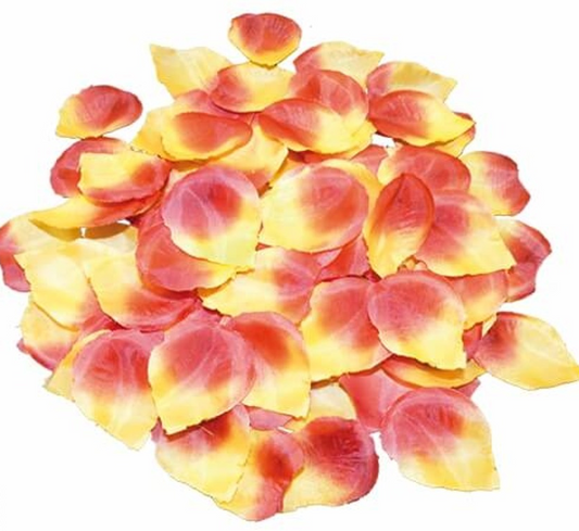 Rosenblüten-Blätter, gelb, bordeaux (100 Stk.)