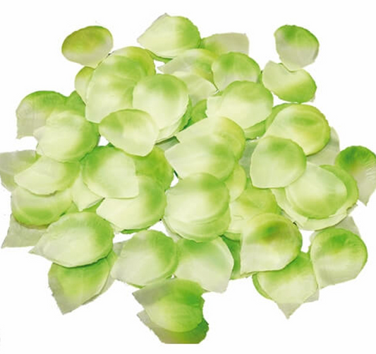 Rosenblüten-Blätter, weiss, grün (100 Stk.)