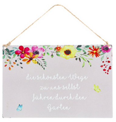 Blechschild "Die schönsten Wege", 21 x 14 cm