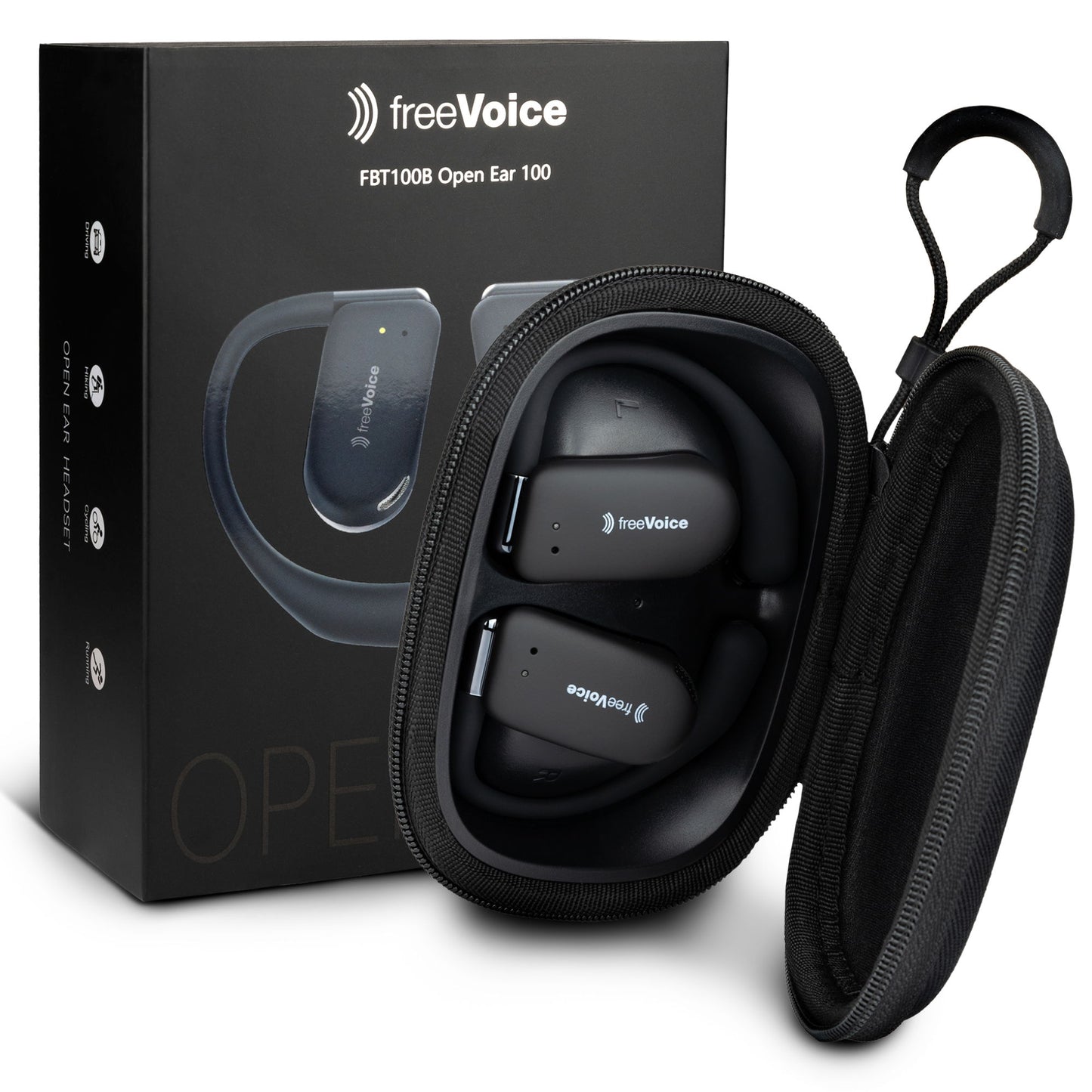 freeVoice Open Ear 100, schwarz (Bluetooth)
