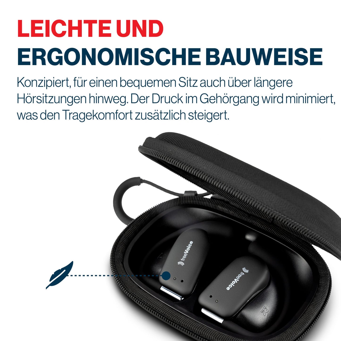 freeVoice Open Ear 100, schwarz (Bluetooth)