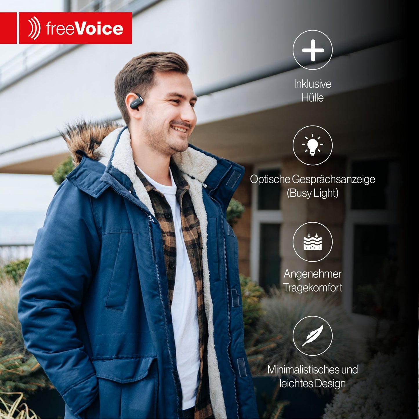 freeVoice Open Ear 100, schwarz (Bluetooth)