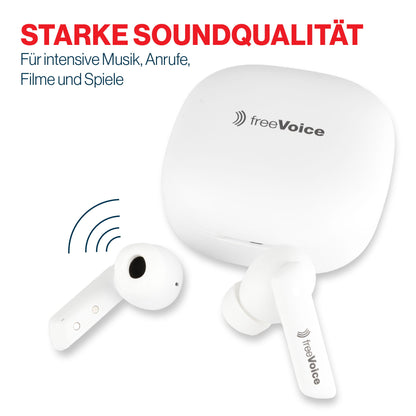 freeVoice Wave 500 Earbuds, weiss (Bluetooth)