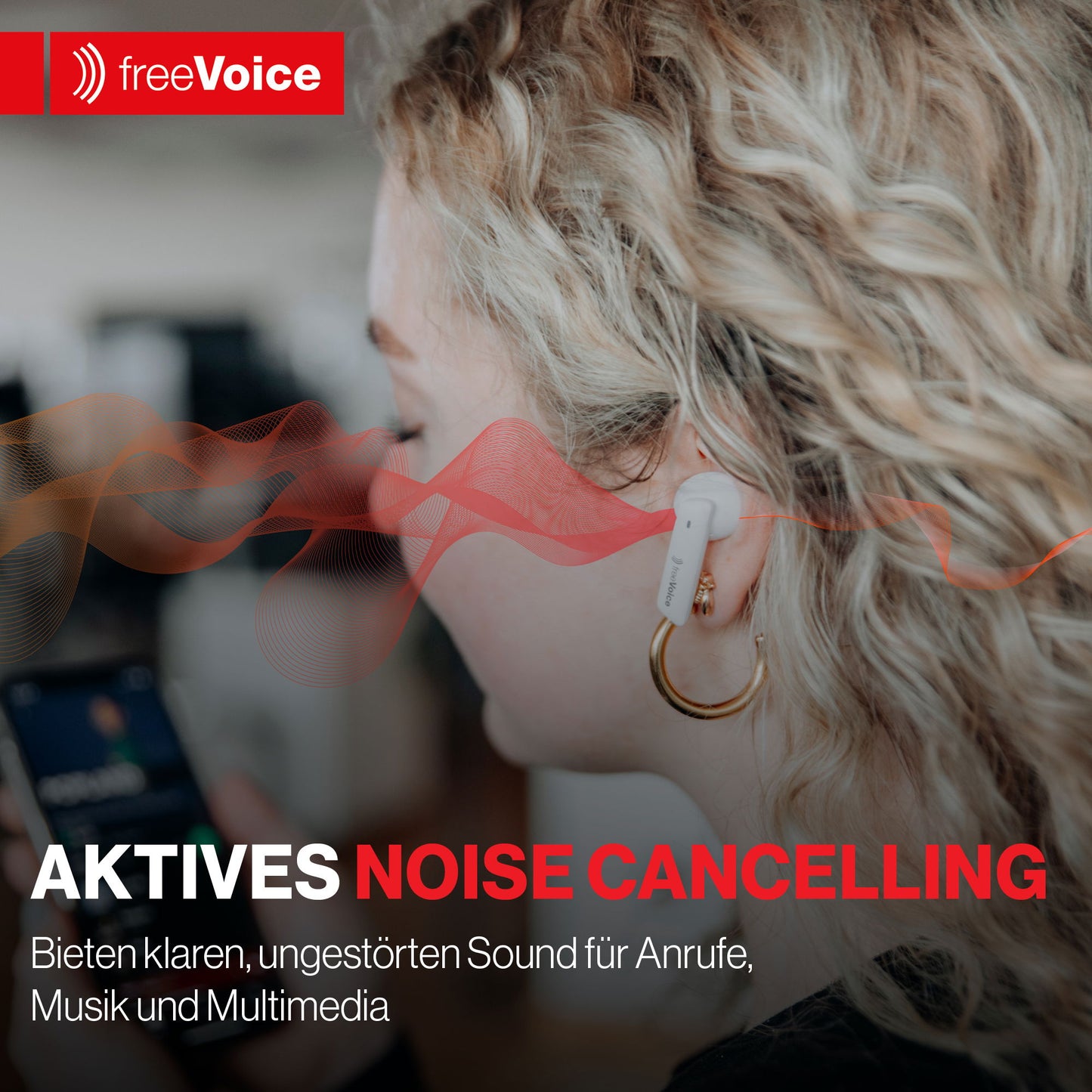 freeVoice Wave 500 Earbuds, weiss (Bluetooth)