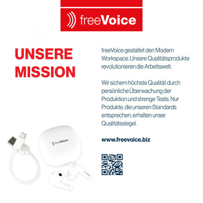 freeVoice Wave 500 Earbuds, weiss (Bluetooth)