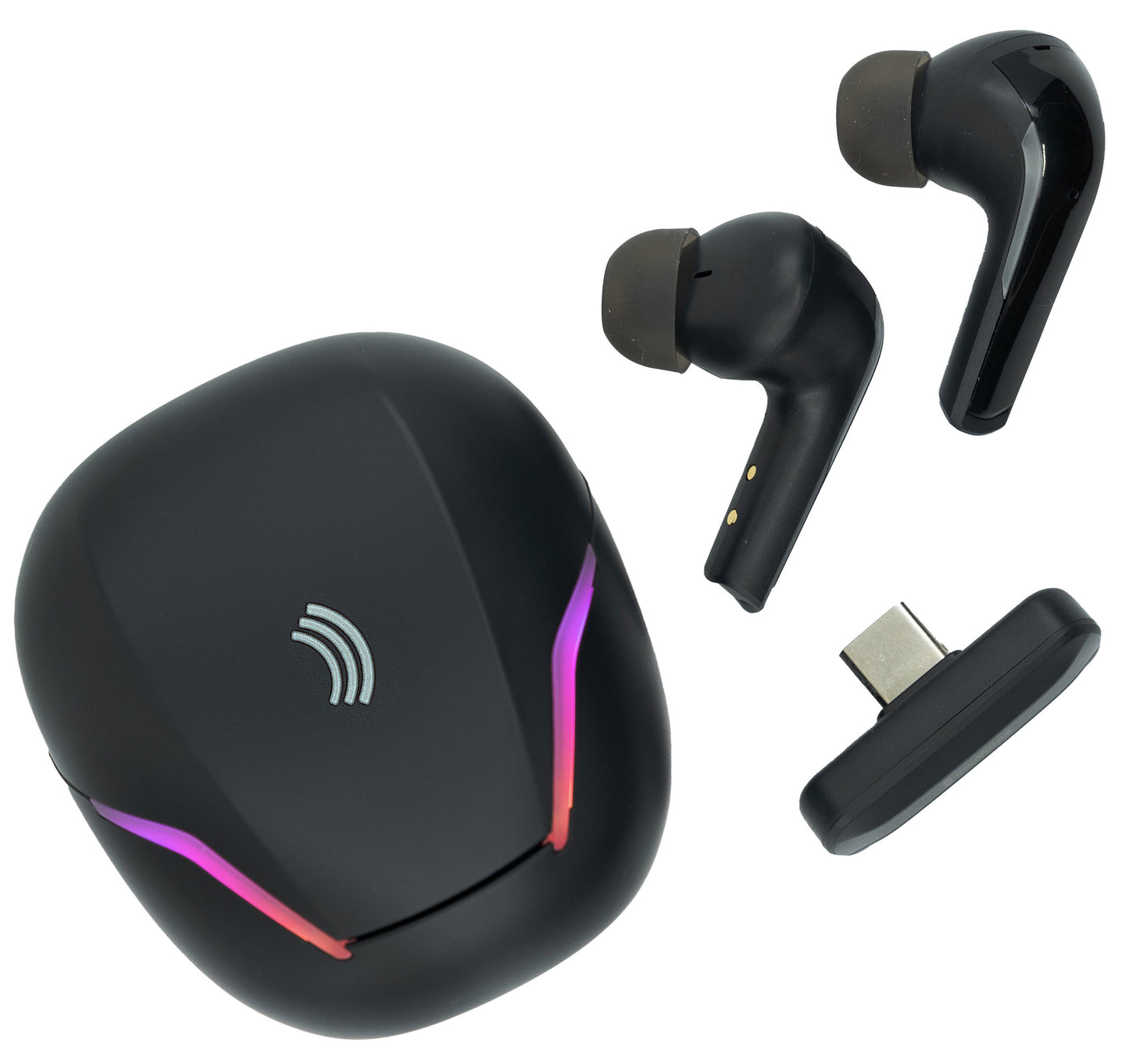 freeVoice Falcon 700 Gaming Earbuds, schwarz (Bluetooth, USB-C)