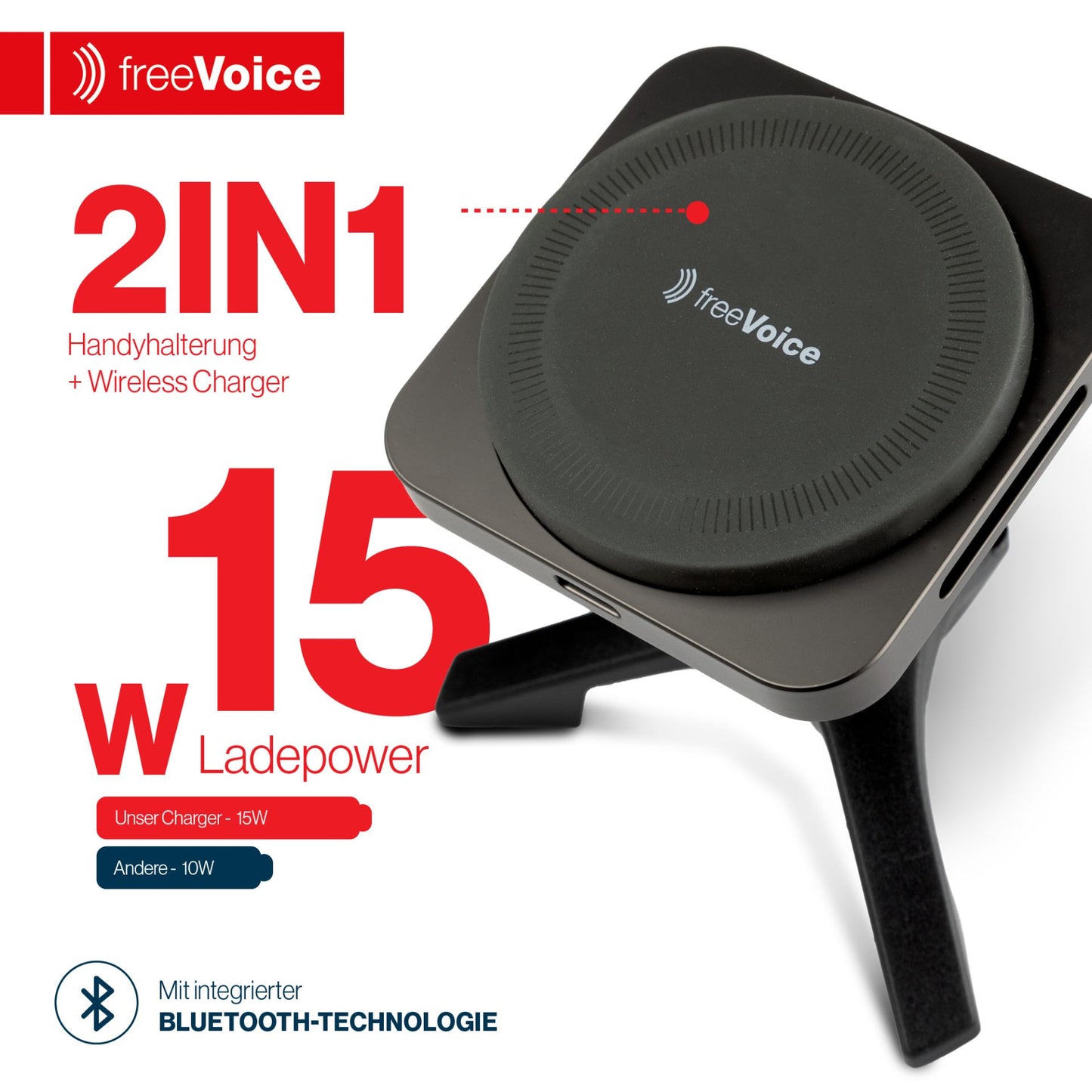 freeVoice Magnetic Wireless Car Charger