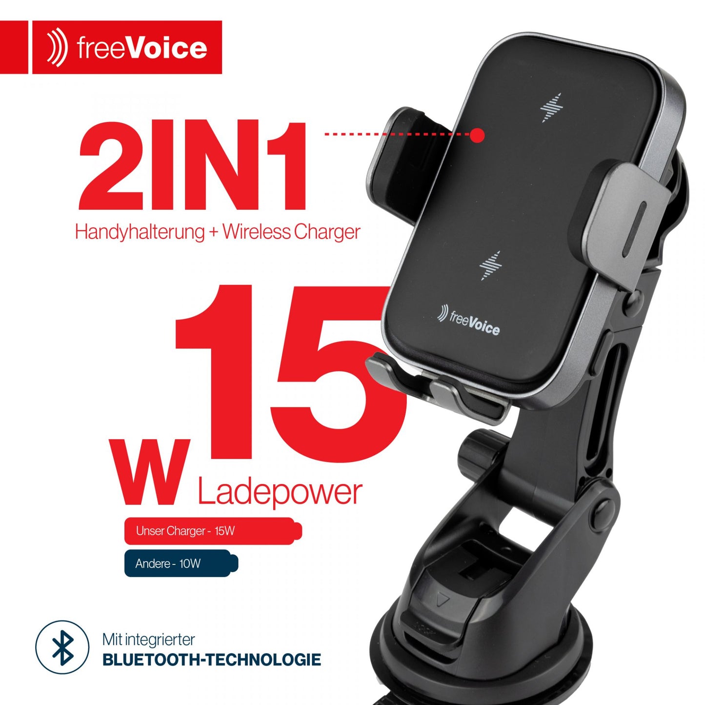 freeVoice Wireless Pro Car Charger