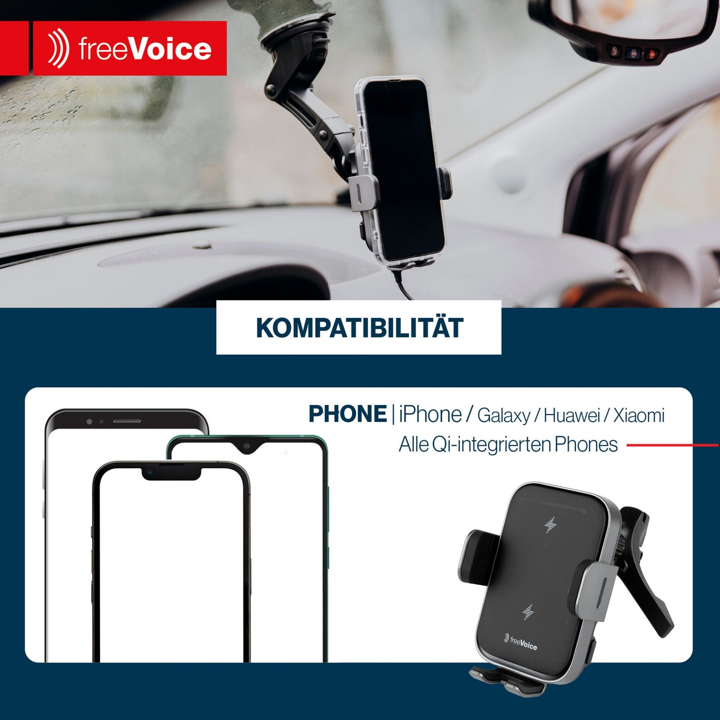 freeVoice Wireless Pro Car Charger