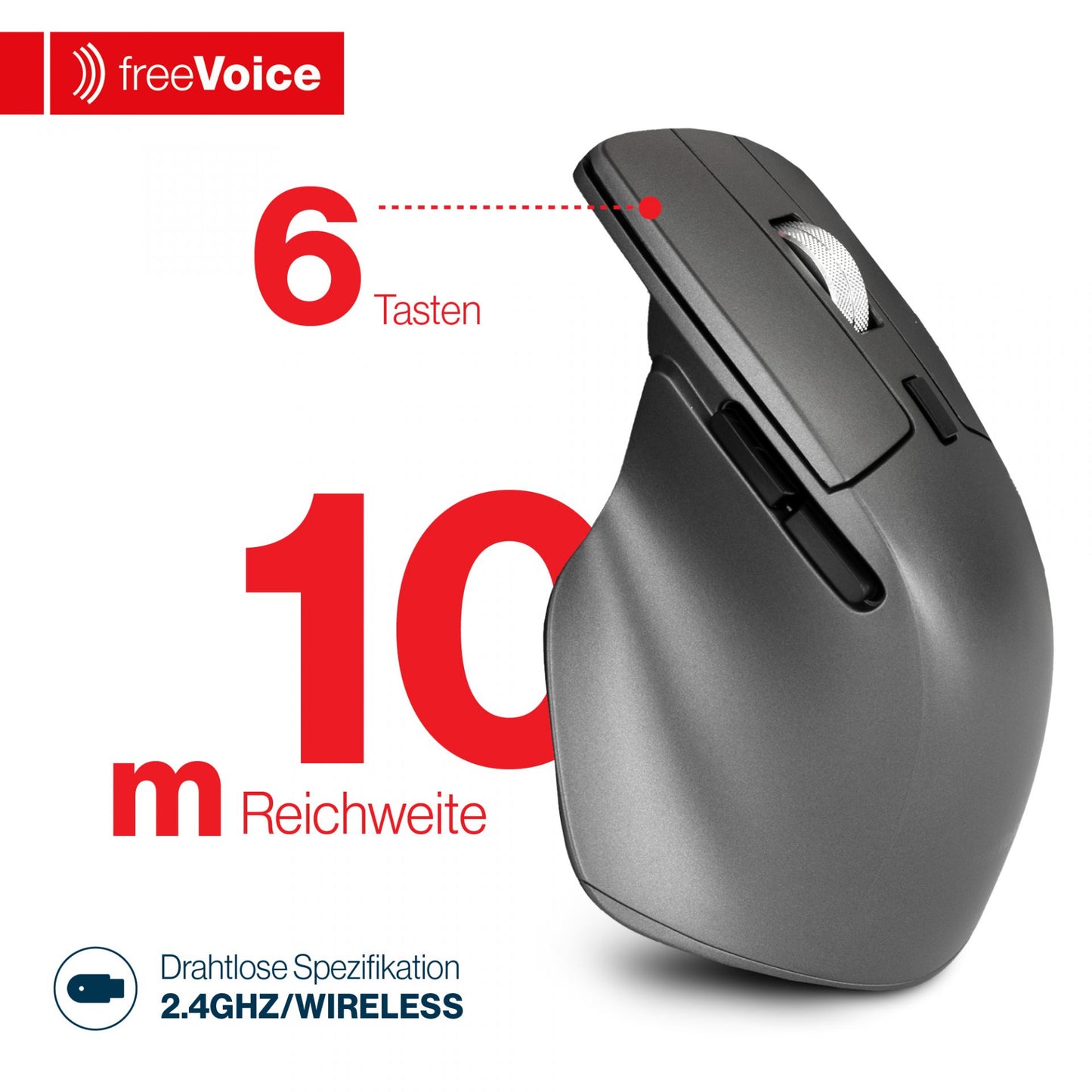 freeVoice Kabellose Office Maus