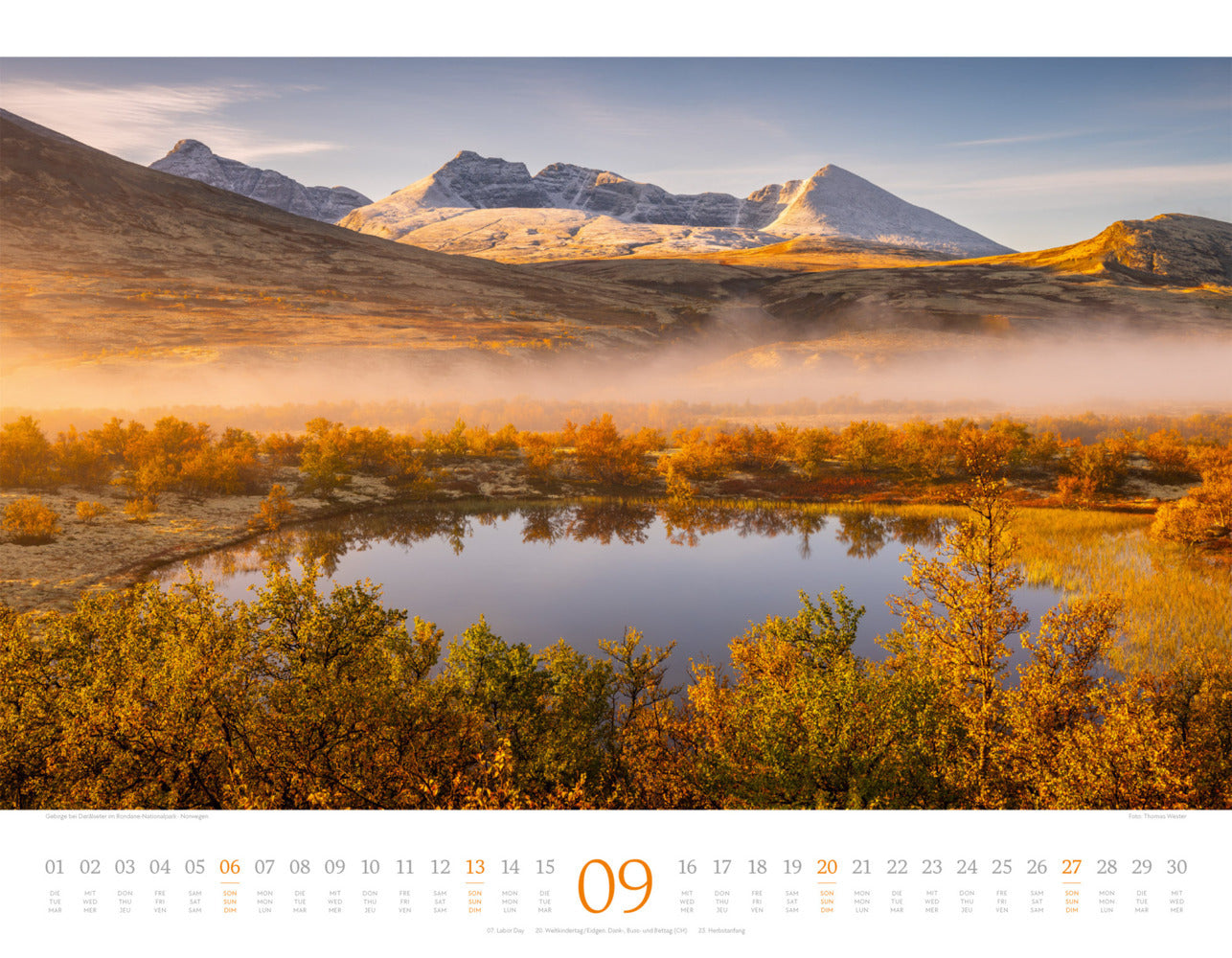 Posterkalender 2026 "Morgenlicht" (42 x 54 cm)