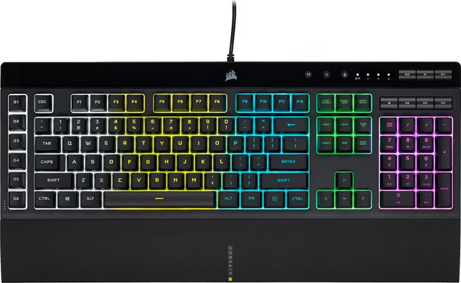 Corsair - K55 RGB PRO Gaming Keyboard, Schweizer Layout - Gebraucht
