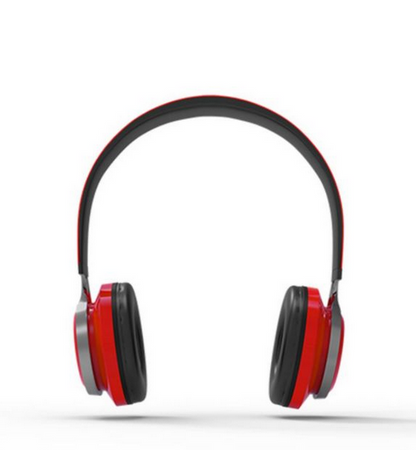 Techancy Bluetooth Over-Ear-Kopfhörer mit Mikrofon, rot