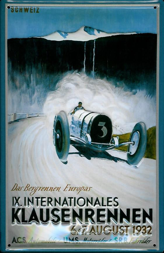 Schild 'Klausenrennen'