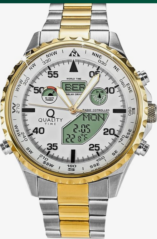 QT Herren Funk-Solaruhr "Boston"