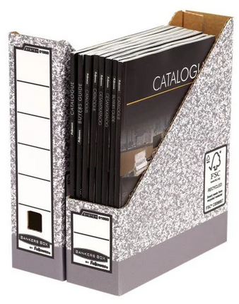 Archiv-Stehsammler Wellpappe grau , DIN A4