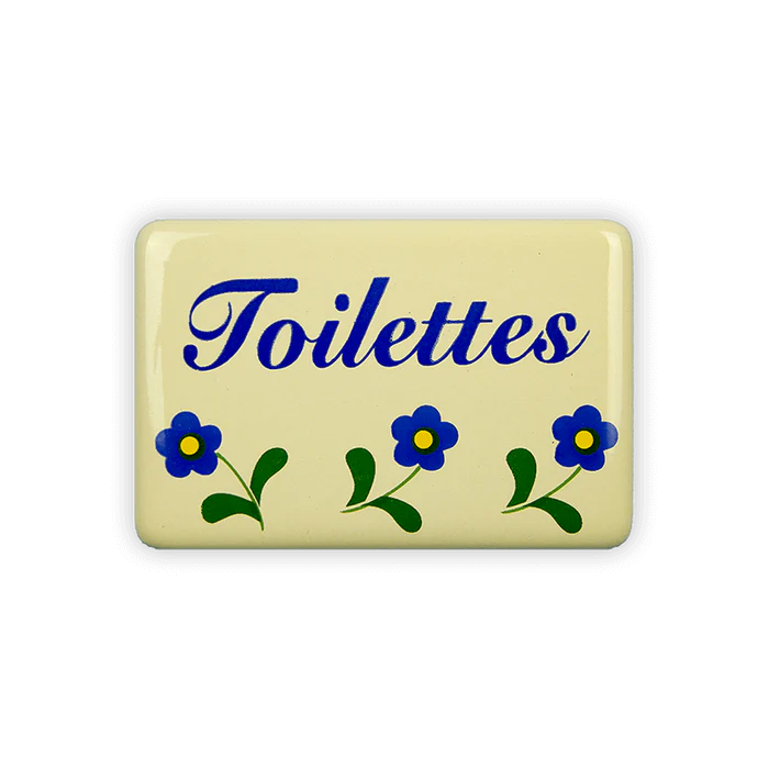 Schild 'Toilettes', klebend (6 x 4 cm)