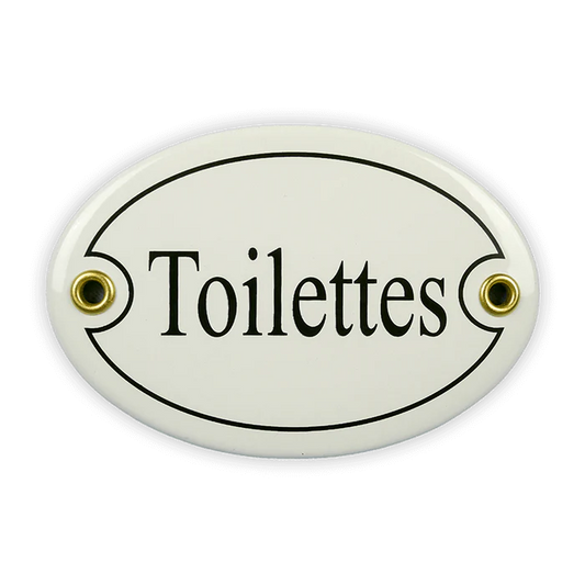 Schild 'Toilettes' oval (10.5 x 7 cm)