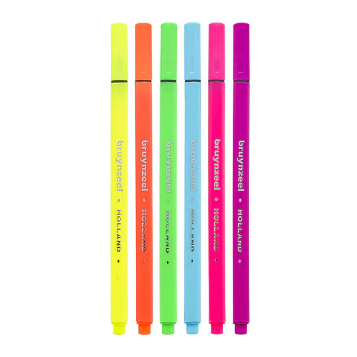 Bruynzeel Fineliner-Set "Neon" mit 6 Farben