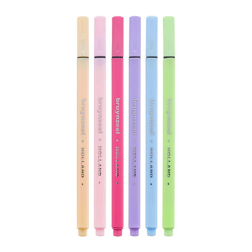 Bruynzeel Fineliner-Set "Pastel" mit 6 Farben