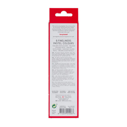 Bruynzeel Fineliner-Set "Pastel" mit 6 Farben