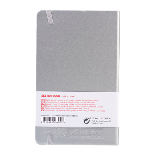 Talens Art Creation - Skizzenbuch Silber glänzend (13 x 21 cm), 80 Bögen, 140 g/m²