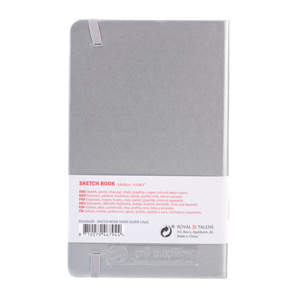 Talens Art Creation - Skizzenbuch Silber glänzend (13 x 21 cm), 80 Bögen, 140 g/m²