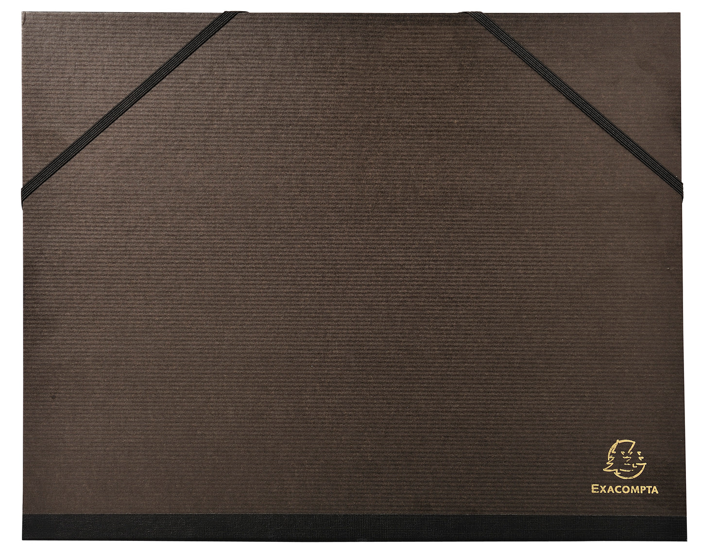 Exacompta Zeichenmappe aus Kraftpapier, mit Gummibändern (schwarz, 26 x 33 cm)