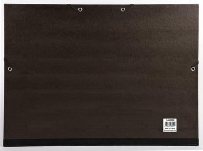 Exacompta Zeichenmappe aus Kraftpapier, mit Gummibändern (schwarz, 32 x 45 cm)