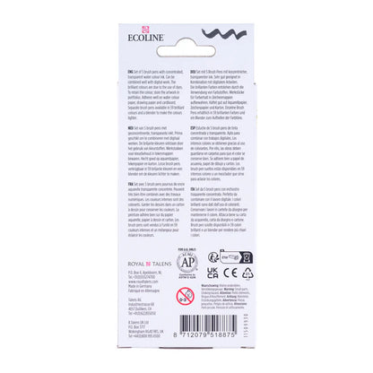 Ecoline Brush Pen - Primärfarben-Set mit 5 Farben